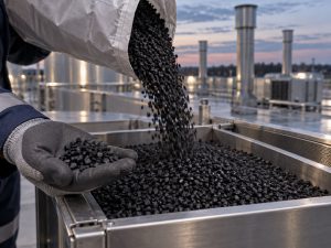 Activated-carbon granulate in cassette tray