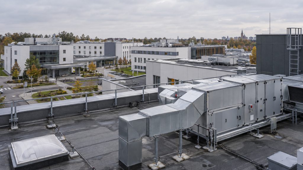 Clinic campus rooftop plant