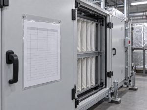 Filter change schedule at plant room