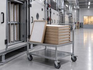 New G4 panel pre-filters on trolley