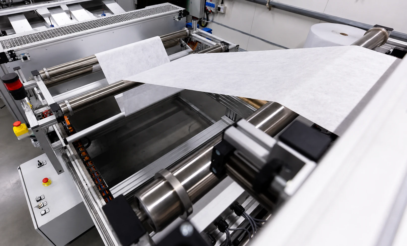 Air filtration media production line