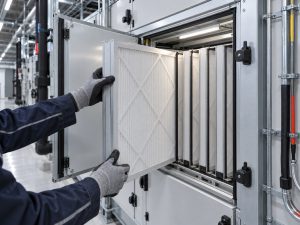 Swapping panel filter in AHU