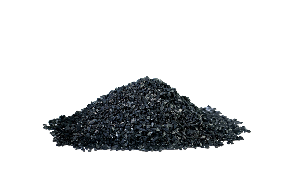 Carbon granules for adsorbing undesirable substances from air